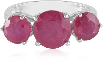Cavill - Zilveren ring 925 sterling met 4,23 ct Madagaskar roze saffier - Melo Essence - Elegante ronde saffier ring dames - Luxe feestelijke sieraden