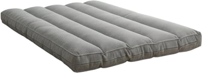 Bananair - Futon matras - Afneembare hoes - Futon bed - Vloermatras - Logeerbed Tweepersoons - Ribfluweel - 140x190 cm - Lichtgrijs