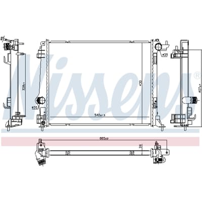 Radiator, motorkoeling NISSENS 606761
