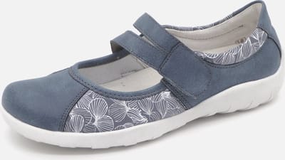 Remonte Dames Bandschoen - R3510-12 Jeansblauw/Print - Maat 38