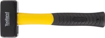 Toolland Moker, stalen kop 1000 g, glasvezelsteel voor kacht & duurzaamheid, geel/zwart