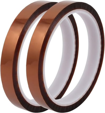 Polyimide Film Tape - Hittebestendige Tape - Elektrische Isolatie - Hoge Temperatuur Bestendig - 12mm Breed 33M - Geelbruin