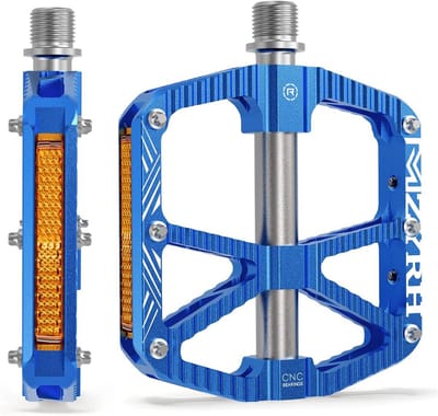 Mountainbike Pedalen Aluminium Legering met Reflectoren - 9/16 Inch, 3 Verzegelde Lagers, Antislip Platform