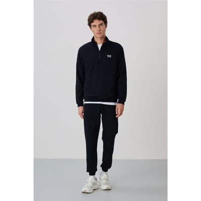 Heren Sweatshirt en Broek Set met Rits Voorkant