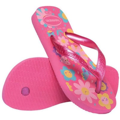 Havaianas HAV. KIDS FLORES Roze FLUX/Roze GUM Meisjes Slippers - Roze flux/Roze gum