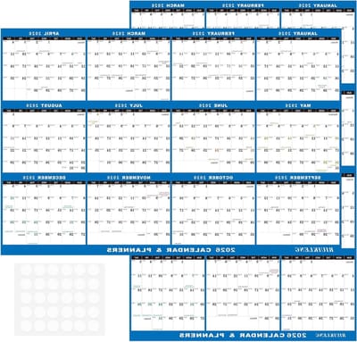 32" x 48" 2026 Wandkalender Gevouwen Nat & Droog Wissen 12 Maanden Jaarlijkse Wandplanner Verticaal-Horizontaal, Omkeerbaar
