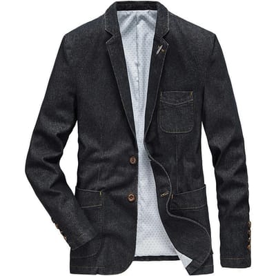 85% Katoen Lente en Herfst Heren Grote Maat Casual Pak Revers Slank Heren Pakjas 4XL black