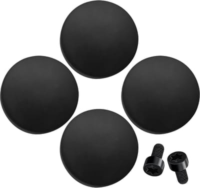 Vervangende deurbelknoppen - Reparatieset deurbel - Deurbel repareren - Roestwerende legering - 4 knoppen 2 schroeven - Zwart
