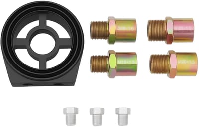 Dailygoods - Oliefilter Sandwich Adapter - Multifunctionele Oliefilter Kit - Zwart - Druk Adapter - Geschikt voor M18 M20 M22 - Voor diverse voertuigen