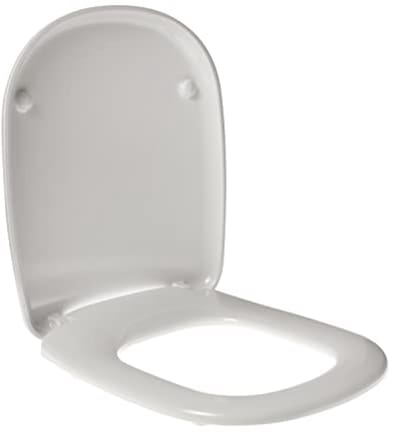 Toiletbril Wit - WC-bril - Badkamer - Roestvrijstalen scharnieren - 455x360mm - Wit