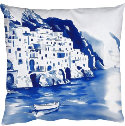 Sierkussens - Kussentjes Woonkamer - 50x50 cm - Dorp - Rotswand - Roeiboot - Water