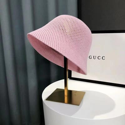 Vrouwen Bucket Hat Zomer Uitgehold Dunne Ademende Zonnehoed Vrouwelijke Strand Panama Cap Vouw Buiten Japanse Lesure Fishierman Cap 56-58cm gray