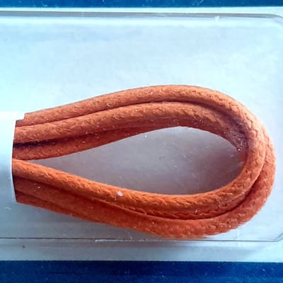 Cordial oranje schoenveters - 1 paar - Dunne moderne veters van 75 cm lang - 100% gewaxt katoen