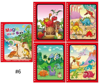 Winter Uitverkoop! 1+1 Deal Vakantiecadeau | Magisch Water Kleurboek voor Kinderen | Black Friday | Herbruikbare Water Tekening | Kleuren met Waterpen | Dinosaurs