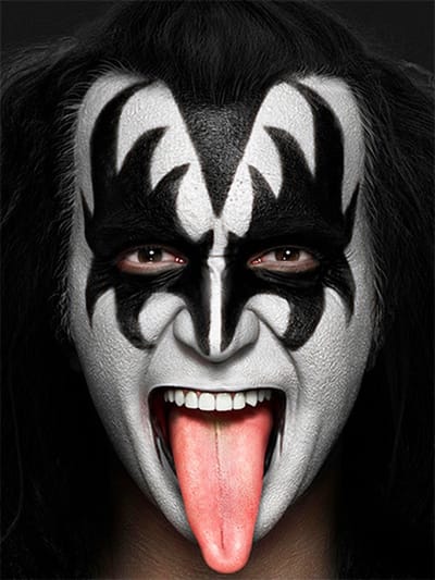 Signs-USA - Muziek Sign - metaal - Gene Simmons - Kiss - Tongue - 30 x 40 cm