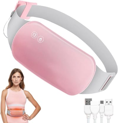 Draagbare Menstruatie Warmtepad met 3 Temperatuur- en Massagemodi voor Pijnverlichting van Buik, Rug en Heupen tijdens de Menstruatie