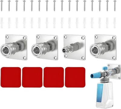 Schuimkanon Houder - Was Accessoire Rek - Werkplek Organiseren - Roestbestendig Metaal - 5x4cm - Zwart