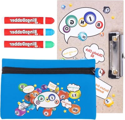 Bingo Dabber Set - Bingo Benodigdheden - Bingo Spelen - Druppelloze Inkt - 215 x 14 cm - Blauw