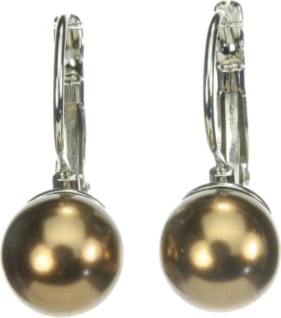 Behave - Bruine parel oorhangers - Tijdloze elegantie - Casual chic