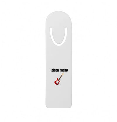 Hacebo® - rode elektrische gitaar met eigen naam metalen boekenlegger - Gitaar - muziek liefhebbers - gitaristen - gitaarliefhebbers - verjaardag - cadeau - kado Bladwijzer boekenleggers - 12.7 cm x 3.2cm