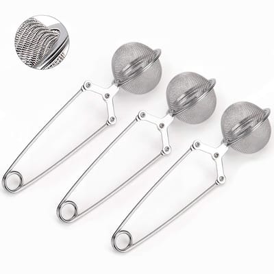 Bondoo Theezeef 3 stuks – Theezeefjes voor losse thee – Thee ei - Zeefje - Theezeefje – Thee filter – Thee infuser – RVS
