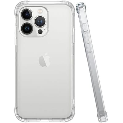 Coverzs Luxe Shock Case geschikt voor iPhone 13 Pro Max hoesje transparant - Doorzichtig hoesje geschikt voor Apple iPhone 13 Pro Max - Transparante case beschermhoesje geschikt voor iPhone 13 Pro Max hoesjes - Transparant