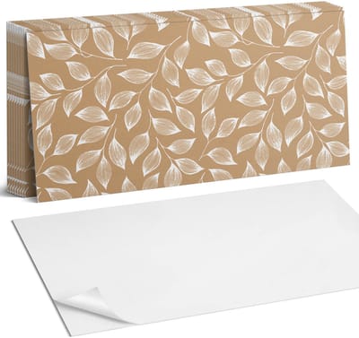 Coloray Plaktegels - Bladeren op een gestructureerde achtergrond Zelfklevende Wandtegels - 40 cm x 20 cm - Beige Plaktegels - 10 stuks - Rechthoek PVC Tegels - Plaktegels Badkamer - Vloertegels Zelfklevend - Vinyltegels Vloer Zelfklevend