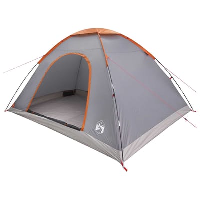 vidaXL - Kamperen - tent - 6-persoons - Grijs - en - Oranje