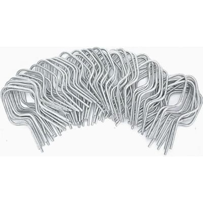 100 Pièces Clips T Poteau Clip Fil de Clôture Métallique Acier Galvanisé Twist Préformé Pré-coupé Attache pour Maillon Chaîne Ferme Jardin