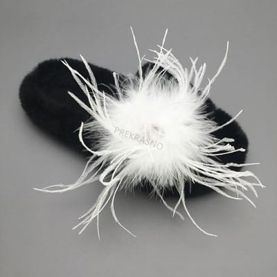 Broche Plume d'Autruche Pour Vêtements Femmes Épinglette Plume Broche Bijoux Accessoires Cheveux Coiffure Broche Chaussure Plume Mode Luxe blanc