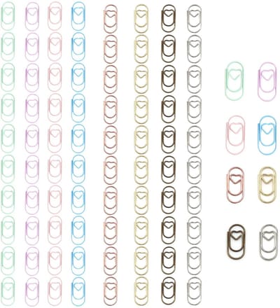 Dailygoods- Paperclips 80 Stuks - Hartvormig - Metalen - Creatief - Kantoor/Klaslokaal - Roestvrij Staal - Kantooraccessoires