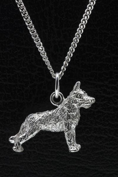 Zilveren Picardische herder ketting hanger - groot