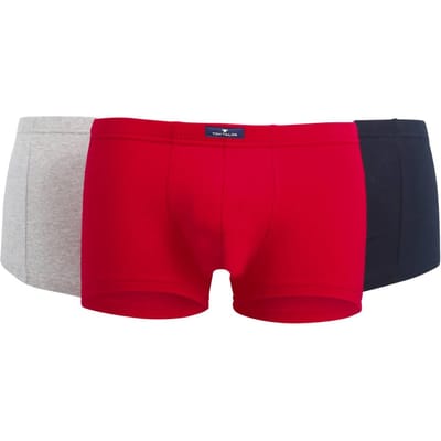Tom Tailor - Korte boxershorts in een set van 3 - Maat S/4 - melange-red-navy