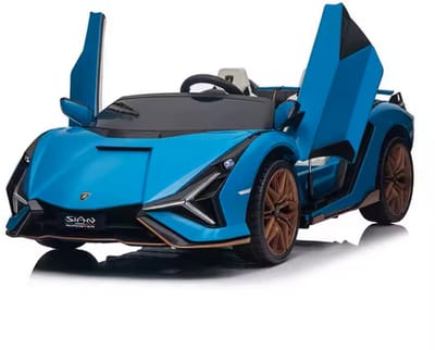 Elektrische Kinderauto 24V – Lamborghini Sian – 2-zits – met Afstandsbediening – Blauw