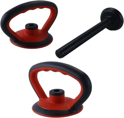 Kettlebell Handgrepen - Gewichthefgreep Accessoire - Thuis Sporten - Antislip Gewichtgreep - 195 x 13 cm - Zwart Rood
