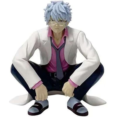 Op Voorraad 12CM Anime Gintama Figuur Sakata Gintoki Katsura Kotarou Animatie Model Speelgoed Cadeaus Verzameling Decoratie Ornamenten gray