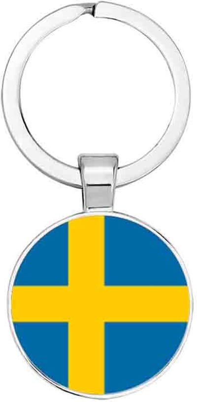 Akyol - Zweden Sleutelhanger - Zweden - Toeristen - Must go - Sweden travel guide - Accessoires - Liefde - Cadeau - Gift - Geschenk - 2,5 x 2,5 CM