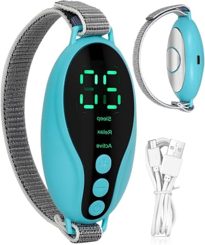 Draagbaar Slaapapparaat - Slaap Hulp - Sneller Inslapen - Microstroom Technologie - 9.5 x 2.8 cm - Wit