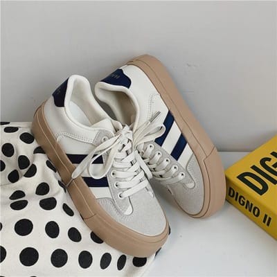 Nieuwe Dames Mode Casual Schoenen Trend Dames Gevulkaniseerde Schoenen Luxe Schoenen voor Vrouw Laag Uitgesneden Veterschoenen Dames Casual Sneakers 40 gray