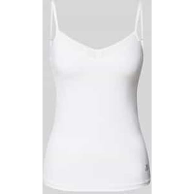 Shaped fit top met bandjes en kant