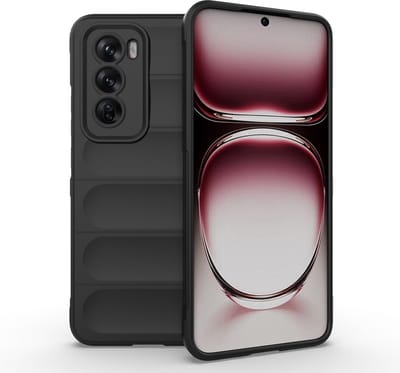 MobyDefend Hoesje - Geschikt voor Oppo Reno12 - TPU Gripcase - Zwart