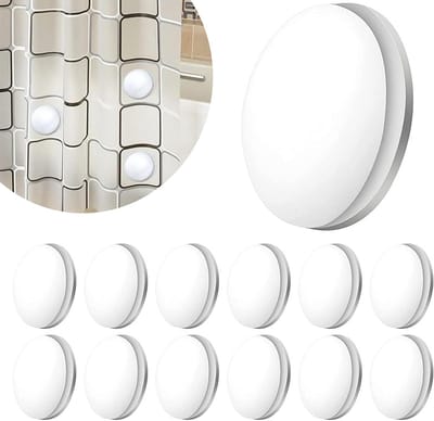 Magnetische Gordijngewichten - Kunststof Met Roestvrije Magneten - 4 cm - Wit - 10 Stuks