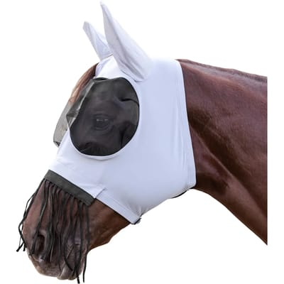 Vliegenmasker voor paarden met neusfranje Waldhausen Puck