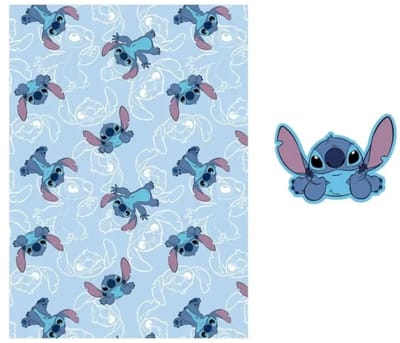 Disney Lilo & Stitch Fleeceplaid en Sierkussen, Hug - 140 x 100 cm - Polyester