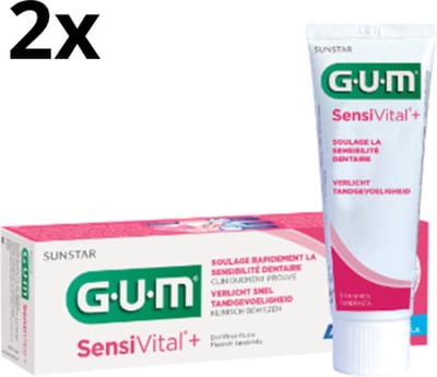 GUM Sensivital+ Tandpasta - 2 x 75 ml - Voordeelverpakking