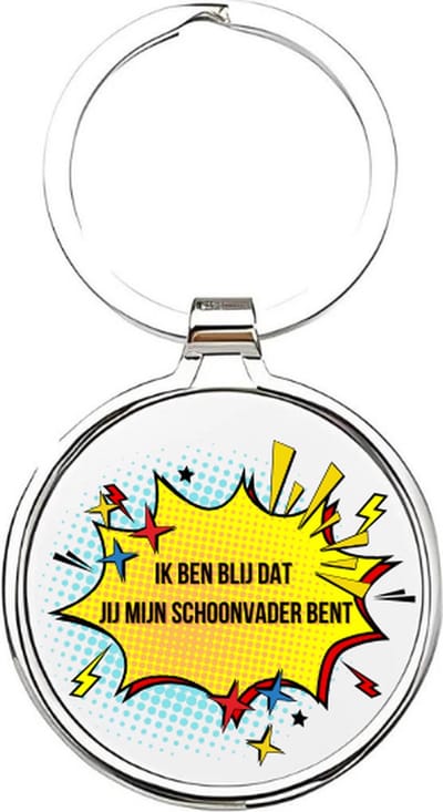 Akyol - ik ben blij dat jij mijn schoonvader bent Sleutelhanger - Schoonvader - de leukste schoonvader - schoonvader sleutelhanger - papa sleutelhanger - sleutelhanger papa - familie sleutelhanger - vaderdag cadeautje - papa cadeau - dad - 4 x 7,5 CM