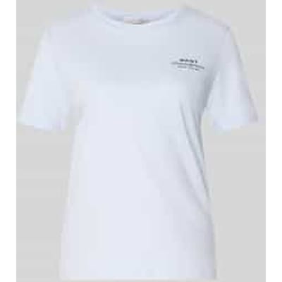 T-shirt met labelprint en ronde hals