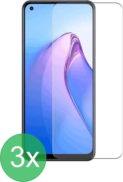 Screenprotector 3x Geschikt voor: Oppo Reno8 - screen protector - glas - bescherm - beschermglas - ZT Accessoires