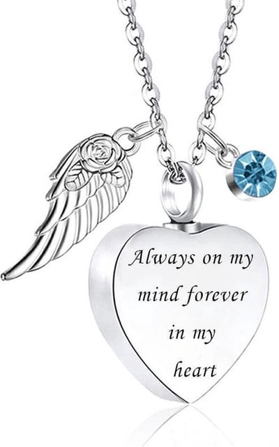 Luxe Ashanger - met Ketting - Voor As, Haren of Parfum - Assieraad - As Ketting - Gedenksieraad - Urn - Incl. As vuller en Opbergzakje - Forever in my Mind