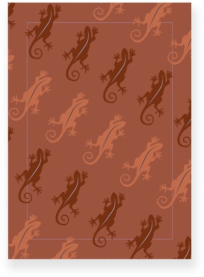 Poster 20x30 cm - Gekko Patroon - Bruin - Donkerbruin - Tropisch - Dieren - Muurdecoratie - Wanddecoratie